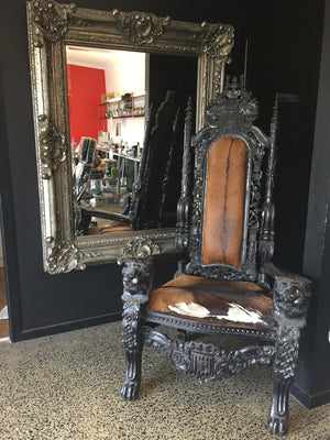 Matte Black Gothic Throne
