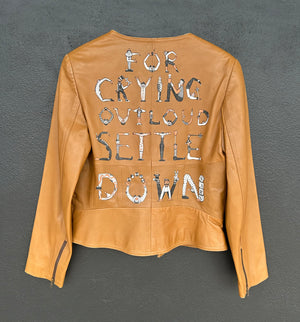 Settle Down Clown Leather Jacket - Medium